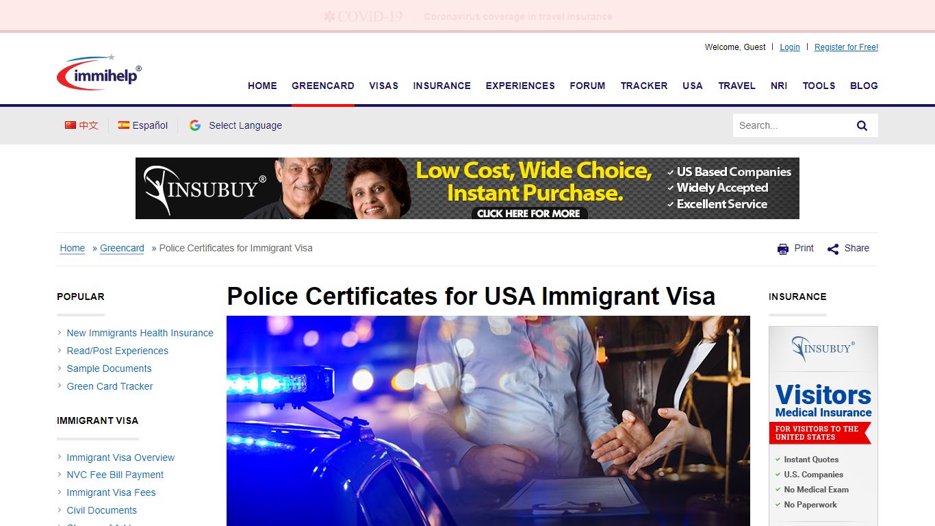 Police Certificates for USA Immigrant Visa - Immihelp